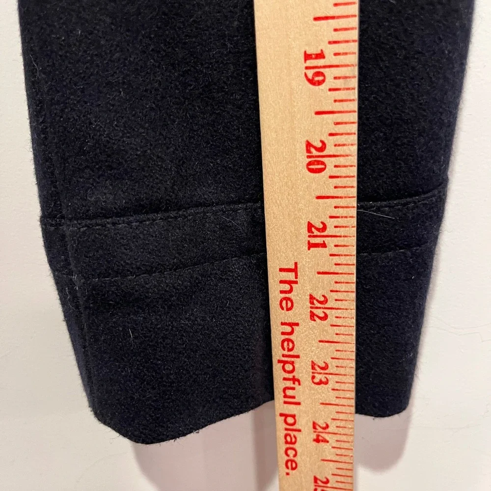 Banana Republic Mens Navy Blue Wool Double Breasted Pea Coat Jacket Small